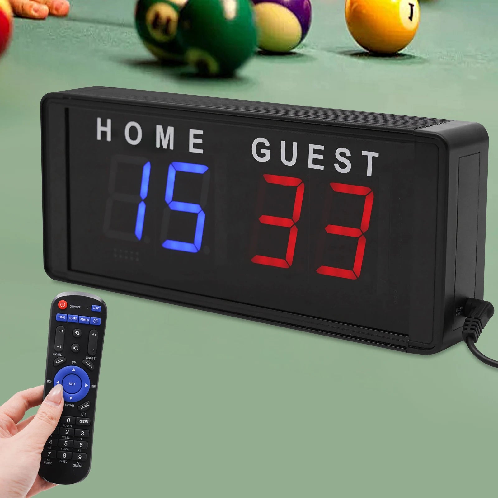 4-Digit LED Scoreboard with Remote