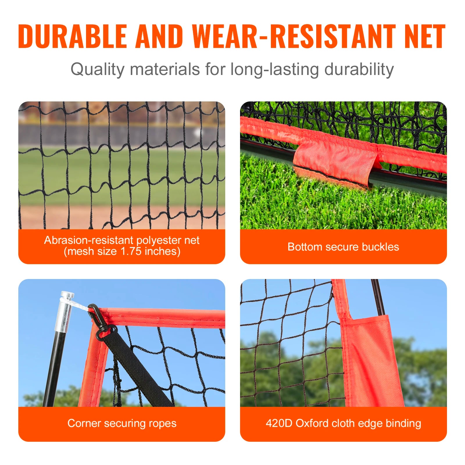 7x7ft Standard Baseball & Softball Training Net Set
