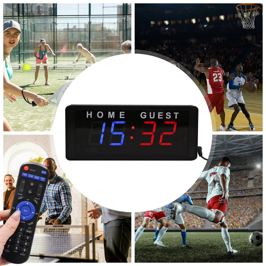 4-Digit LED Scoreboard with Remote