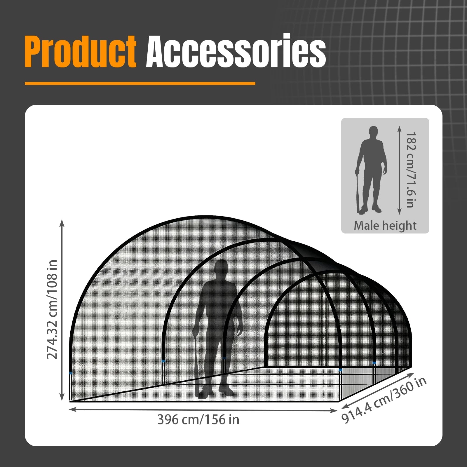 30FT Portable Baseball & Softball Batting Cage