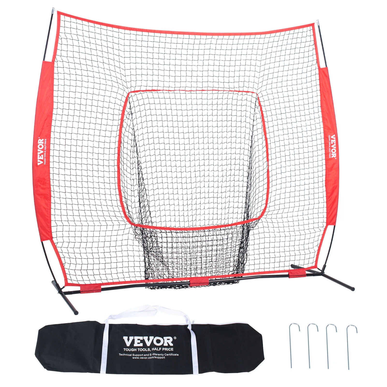 7x7ft Standard Baseball & Softball Training Net Set